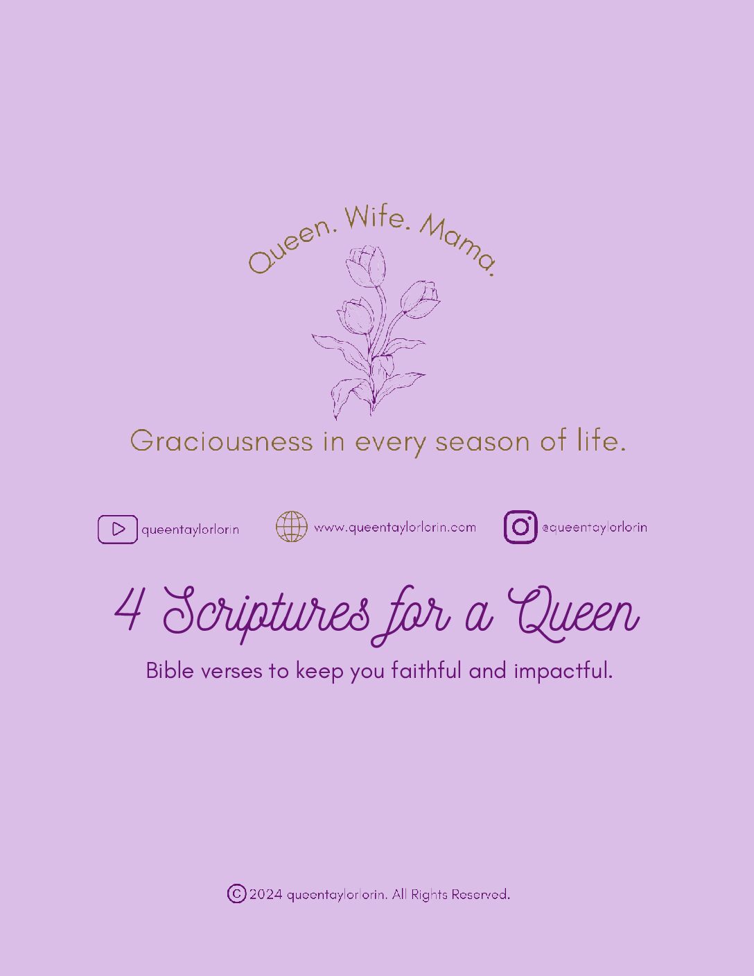 4 Scriptures for a queen guide