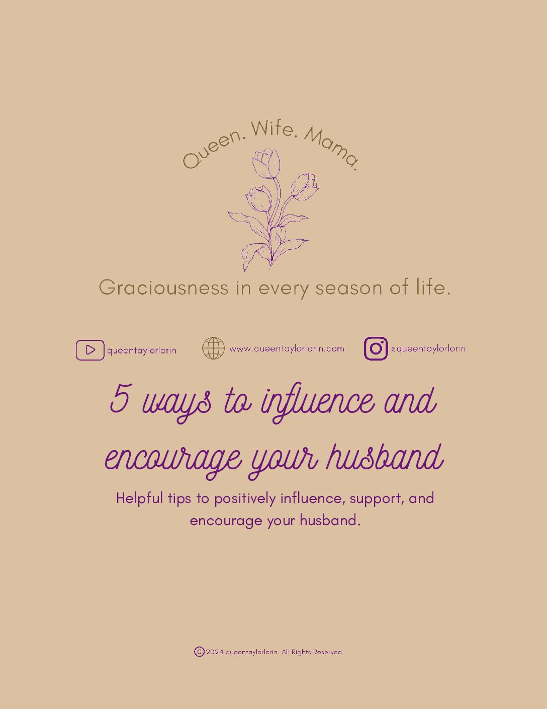 5 Ways to influence and encourage your husband guide