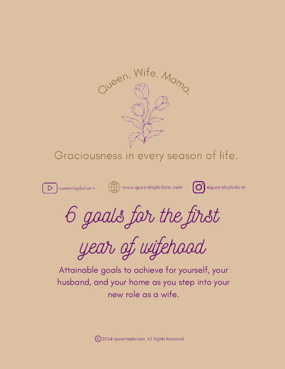 6 Goals for the first year of wifehood guide